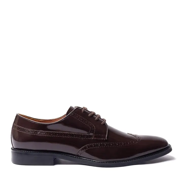 Giorgio Mens Brogue Leather Oxford Shoes Lace Up 2