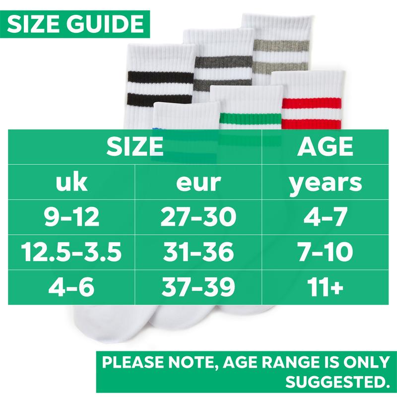6 Pairs Kids Boys Cotton Rich Sport Crew Ankle Football Socks Ribbed White with Stripe Leisure Mid Calf Socks UK 9-12 Child 12.5-3.5 4-6 Junior Youths PE Socks School Active Football Socks 6