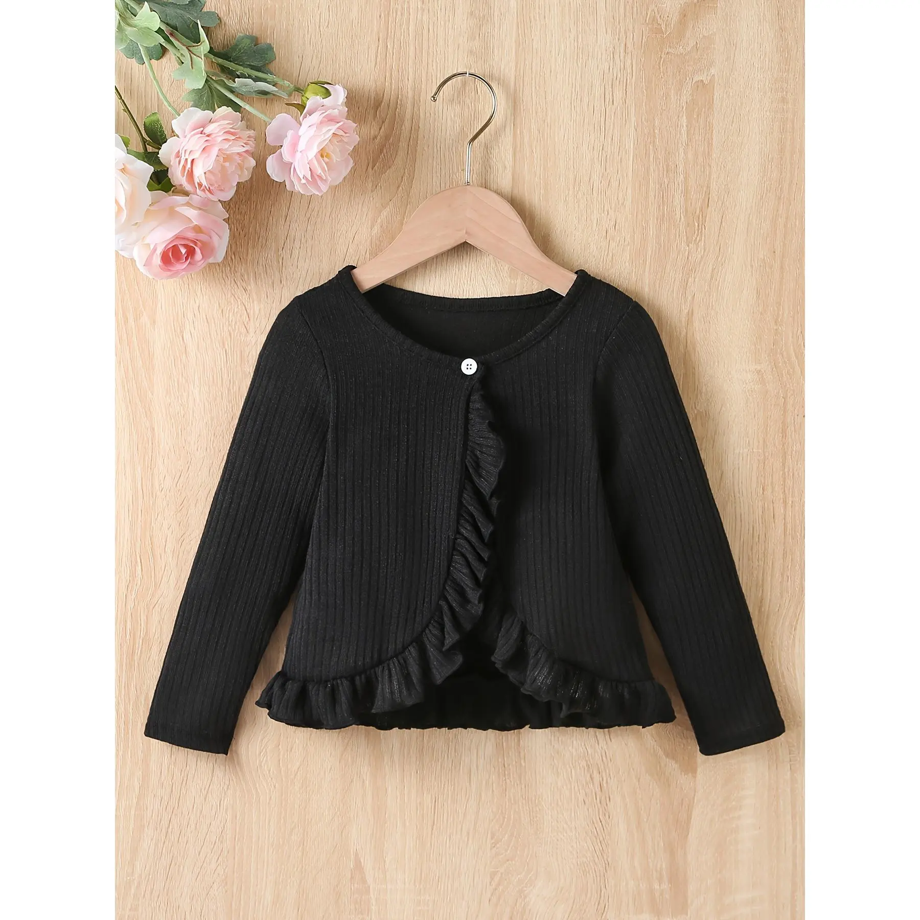 New Spring and Autumn Basic Casual Cardigan Jacket for Girls