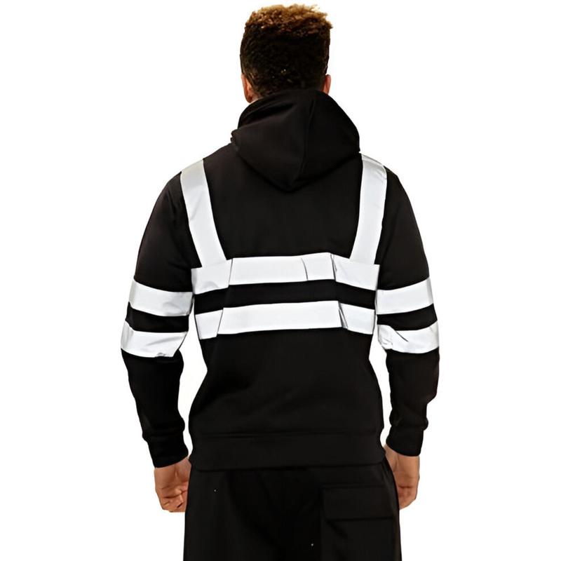 Hi-Vis Reflective Hoodie | Casual & Outdoor Pullover | Warm Fleece, Multi-Pocket Design, Stylish outerwear for high visibility 3