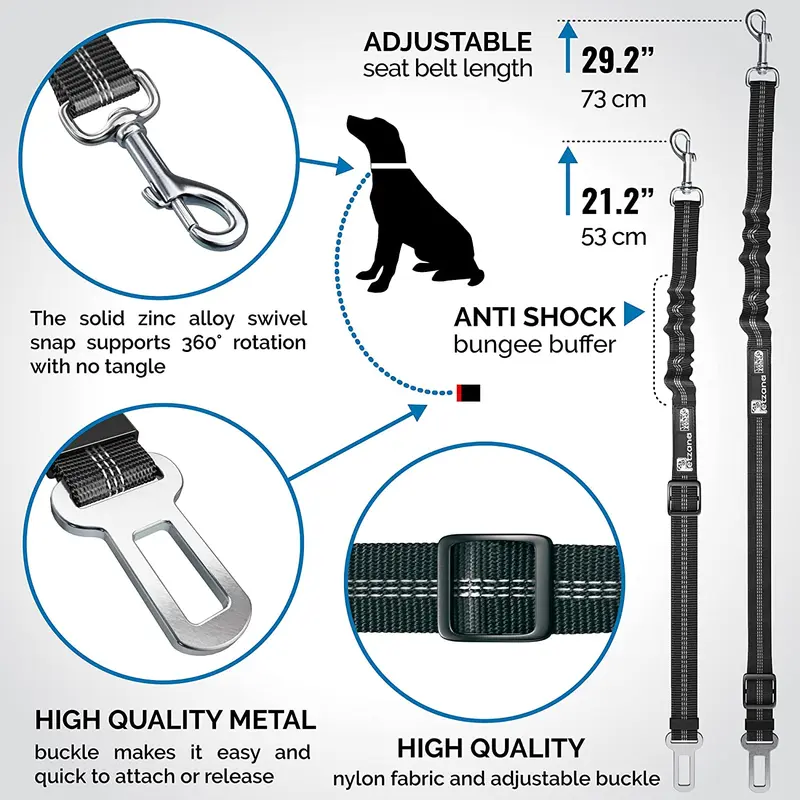 Seatbelt Car Safety Lead for Pets, Car Pet Leash, Dog Car Seat Belt, Car Seat Belt for Dogs 7