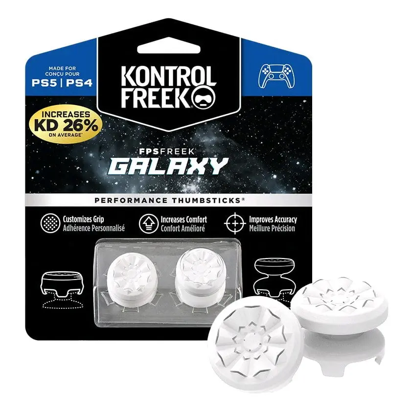 KontrolFreeks White Galaxy - Dual-Height Gaming Controller for PlayStation 5 - Games