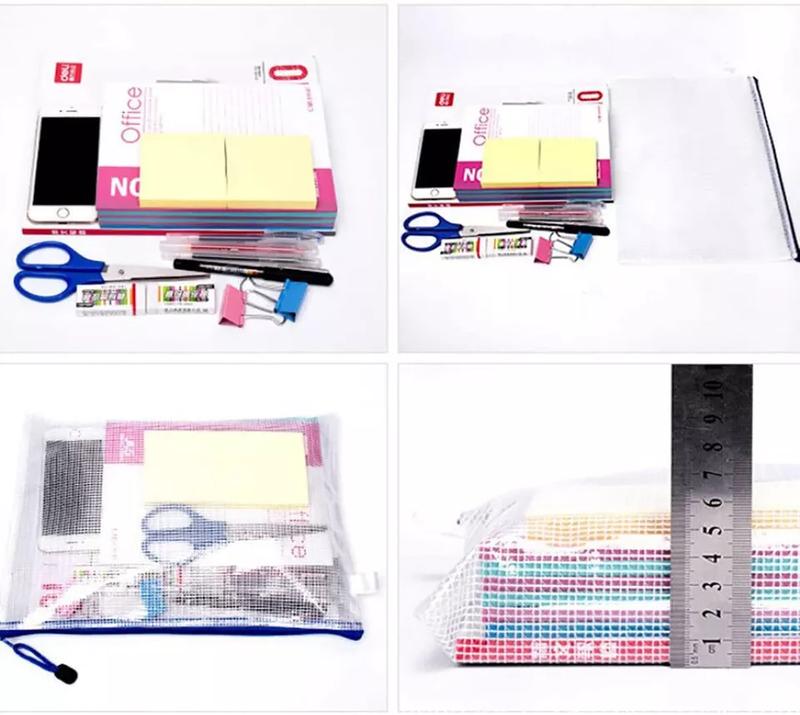 Product Introduction of 10X A4 Plastic Wallet Pocket Storage File Bags Paper Document Zip Mesh Folders 6