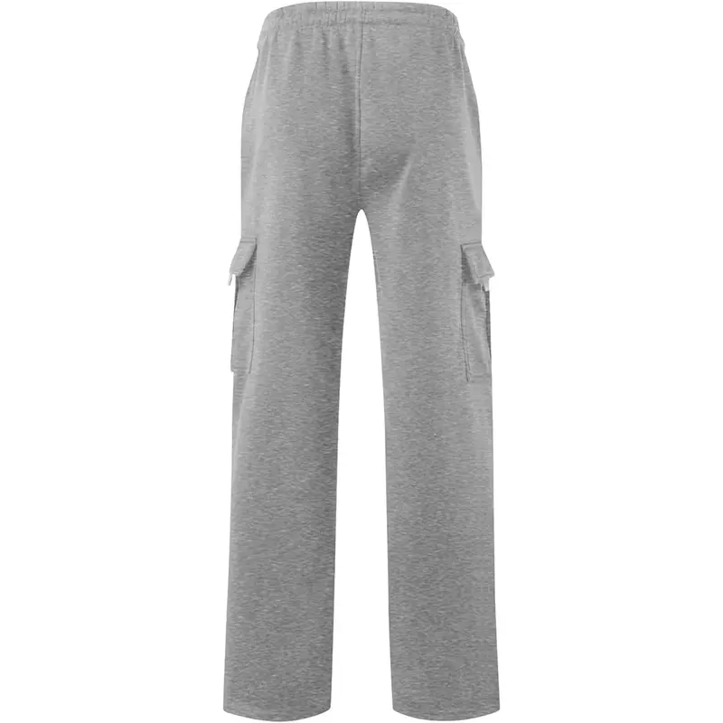 Men's Stylish Plain Flap Pocket Drawstring Waist Wide Leg Pants, Going Out Bottoms Fashion Casual Soft Stretchy Comfort Straight Leg Trousers for Daily Outdoor Wear, Men's Tracksuit for Fitness Travel, Men Cargo Pants, Trousers for Men. 5