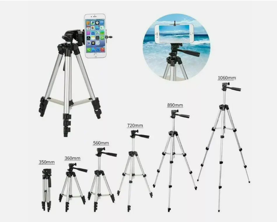 Professional Camera Tripod + Stand Holder +Bag For Smart Phone iPhone Samsung UK Selfie Cellphone Smartphone
