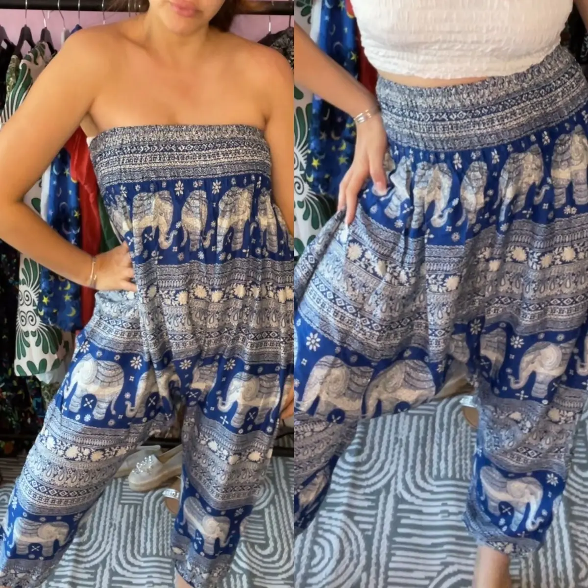 2 in 1 lulu boho jump suit and pant 8-24 viscose