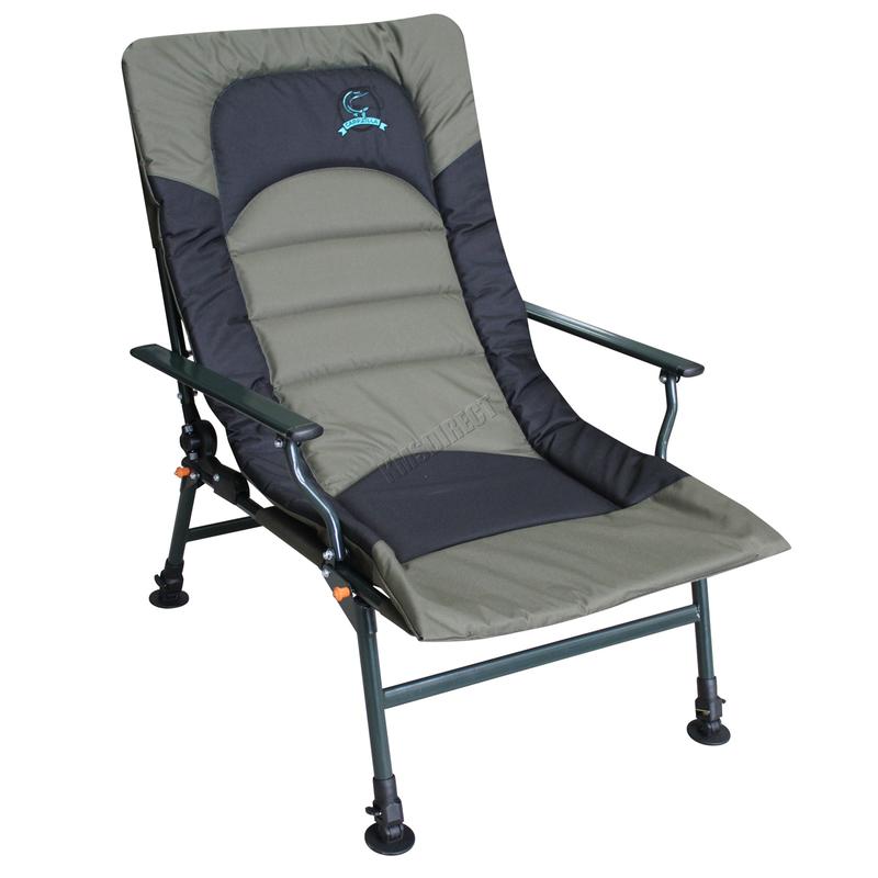 Carpzilla Camping Fishing Chair – XL Carp Green Fishing Equipment Folding Adjustable Legs 2