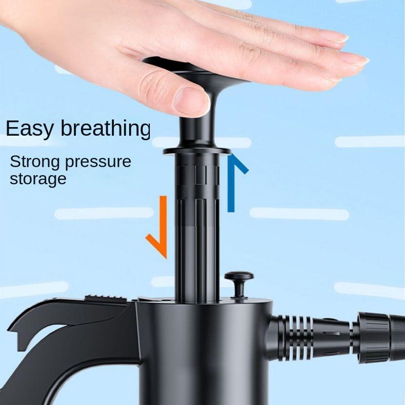 2L Hand Pump Foam Sprayer with 3 Types of Nozzle Hand Pneumatic Foam Cannon Snow Foam Car Wash Spray Bottle Car Window Cleaning 5