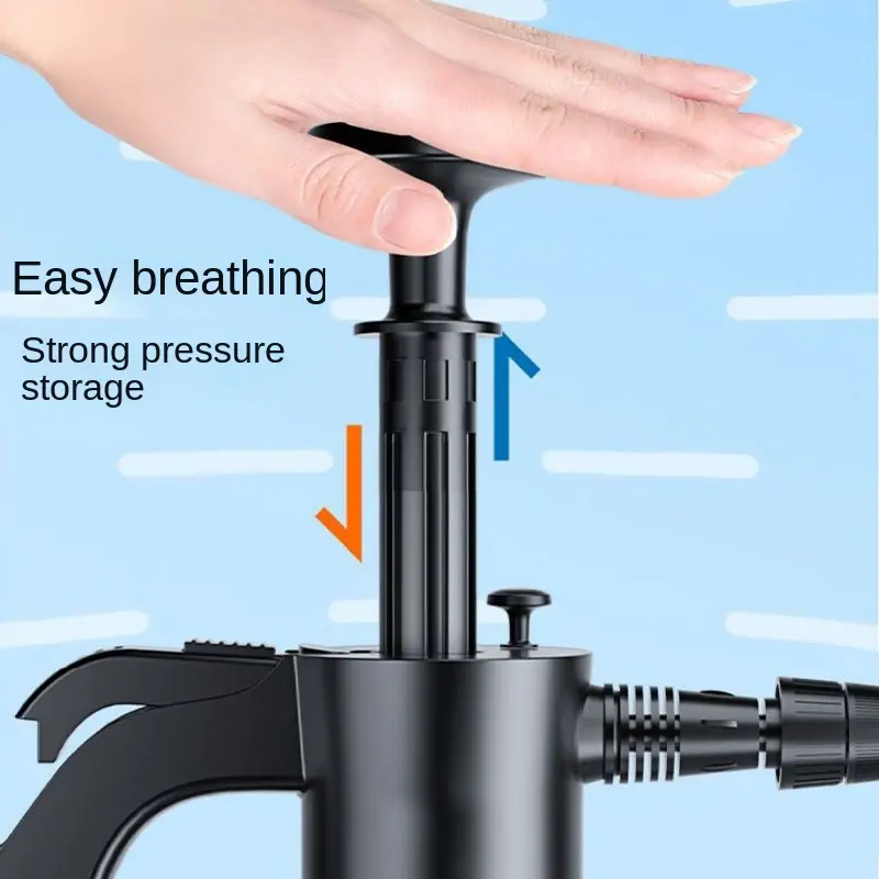 2L Hand Pump Foam Sprayer with 3 Types of Nozzle Hand Pneumatic Foam Cannon Snow Foam Car Wash Spray Bottle Car Window Cleaning 5