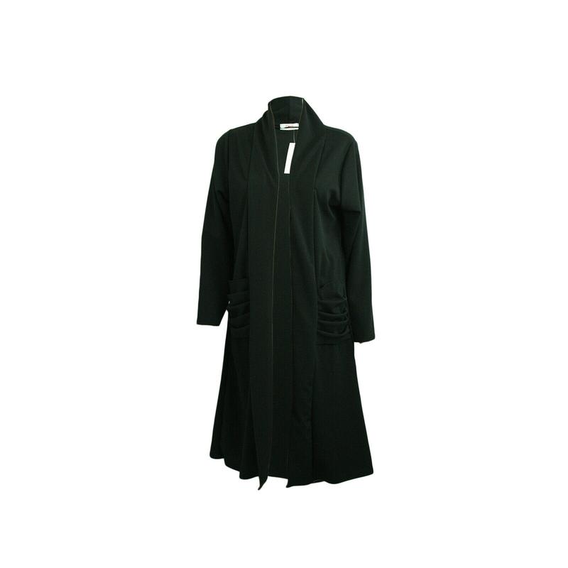 Long sleeve maxi cardigan with frill pocket 1