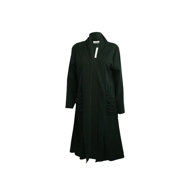 Long sleeve maxi cardigan with frill pocket 1