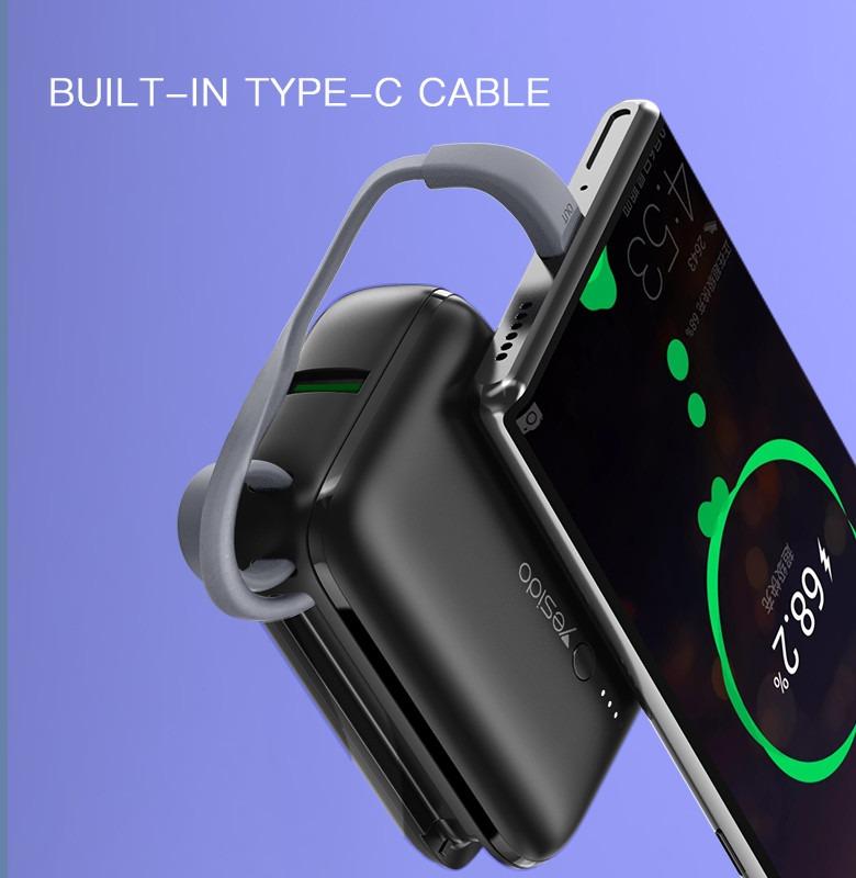 YESIDO YP18 22.5W Mini PD 20W LED Fast Charging 10000mAh Power Bank for Phone Accessories Cable Compact Portable Smartphone Devices Charger Chargeable 2