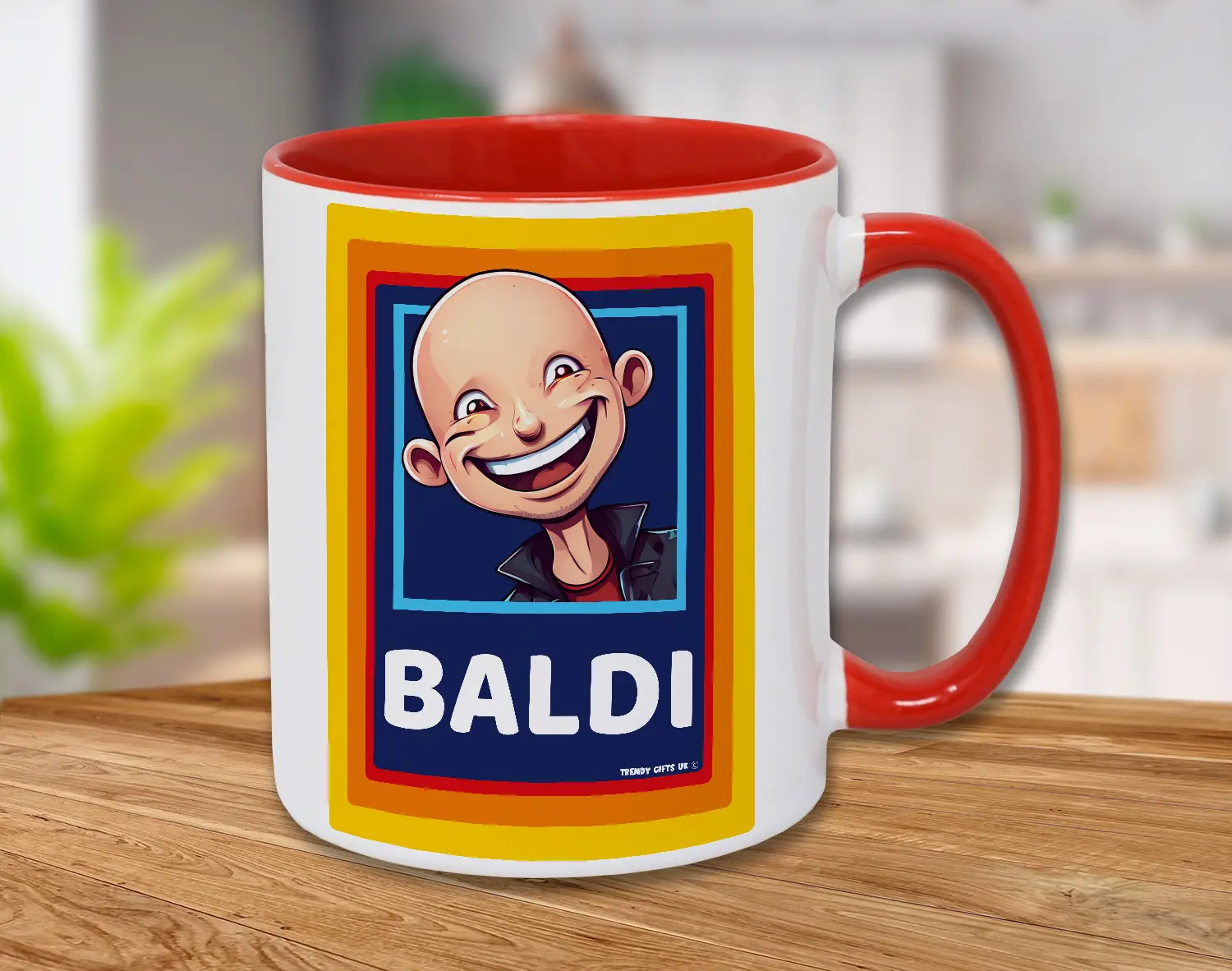 Funny Baldi Mug Cup Funny Novelty Birthday Christmas Gifts Him Her Ceramic Xmas Mugs Printed Print White Coffee Tea Drinkware Two Tone Red White Classic Set Retro Beverage