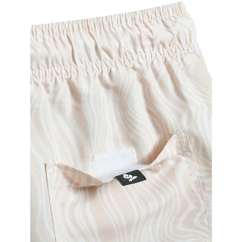 Manfinity Swimmode Men Letter Patched Detail Drawstring Waist Swim Trunks 4