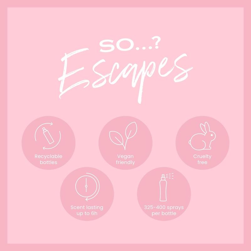 Escapes Womens Gift Set, with Ibiza Dream, Bali Breeze, Mykonos Nights & Hawaiian Honey, Fragrance Spray Set (4 x 50ml) 5