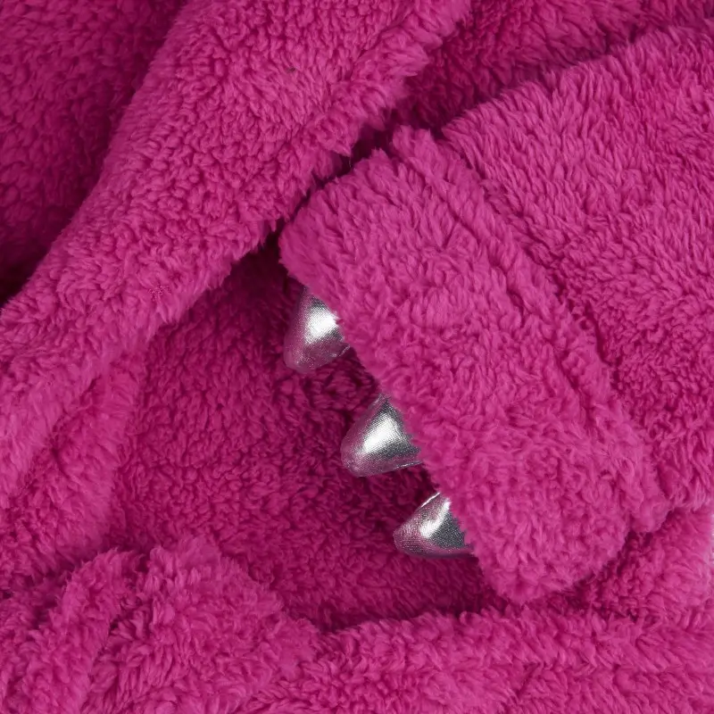 MiniKidz Girls Monster Snuggle Soft Dressing Gown Pink 2