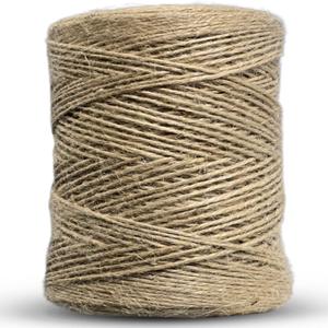 Jute Twine String, 3 Ply 2.0mm Thick Garden Twine String for DIY Crafts, Gift Wrapping, Bundling Packing and Gardening