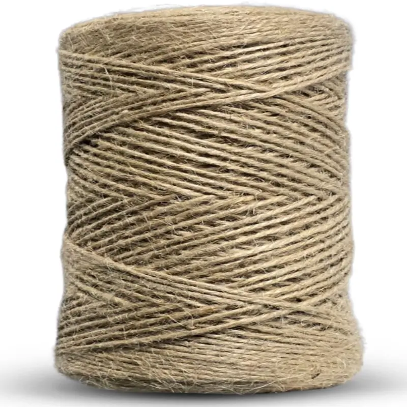 Jute Twine String, 3 Ply 2.0mm Thick Garden Twine String for DIY Crafts, Gift Wrapping, Bundling Packing and Gardening 0