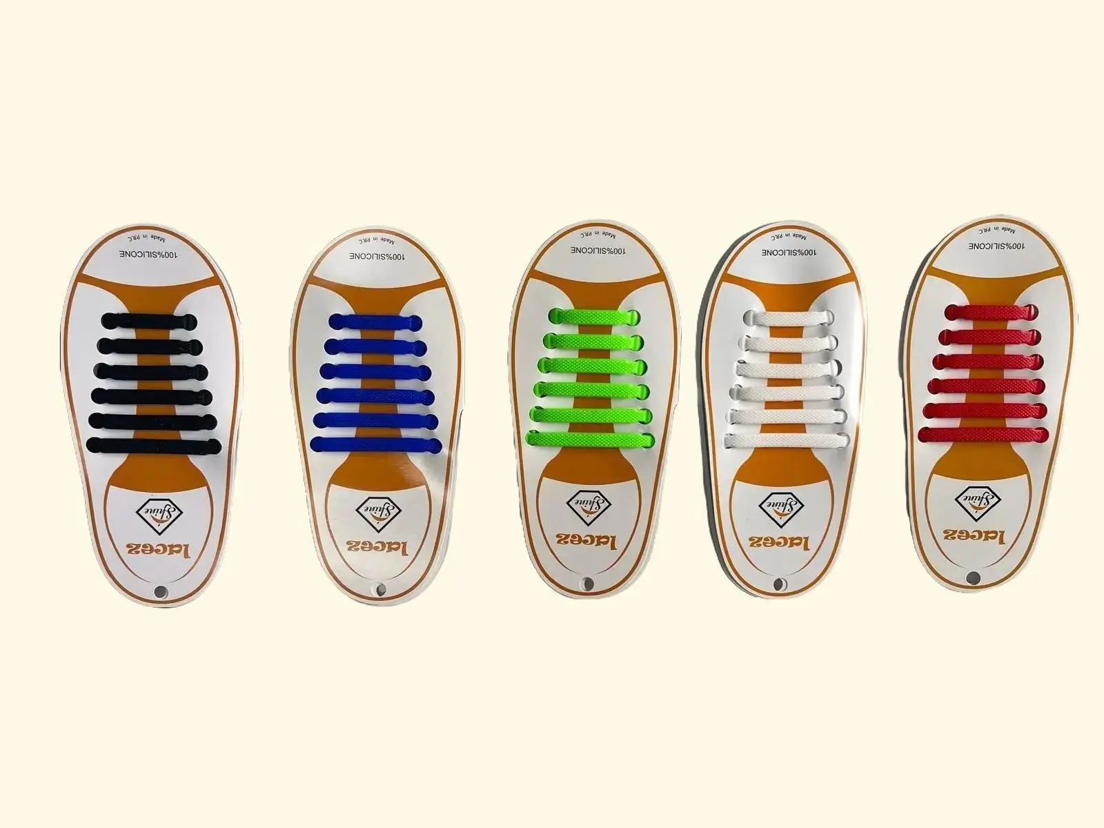 NO TIE SHOELACES, 100% SILICONE ELASTIC  KIDS TRAINERS LACES - NO KNOT,NO TANGLES AND EASY USE  12 PCS Footwear Comfort Sneaker Bridal