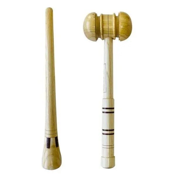 Maxx Cricket Bat Care Kit with Knocking-In Mallet, Hardwood Grip & Gripping Cone