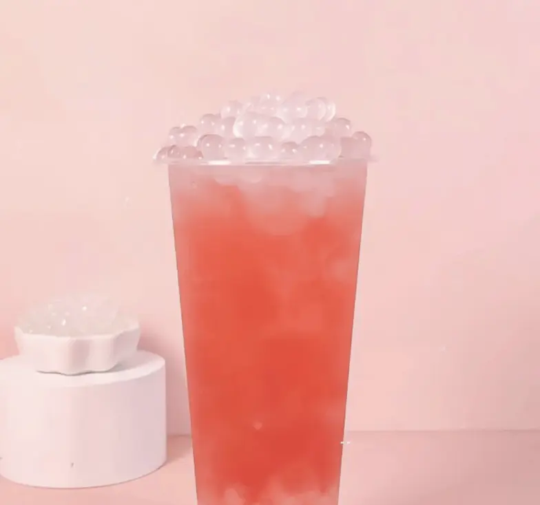 Popping Boba Drink Rose Lychee Flavour 500ml 5
