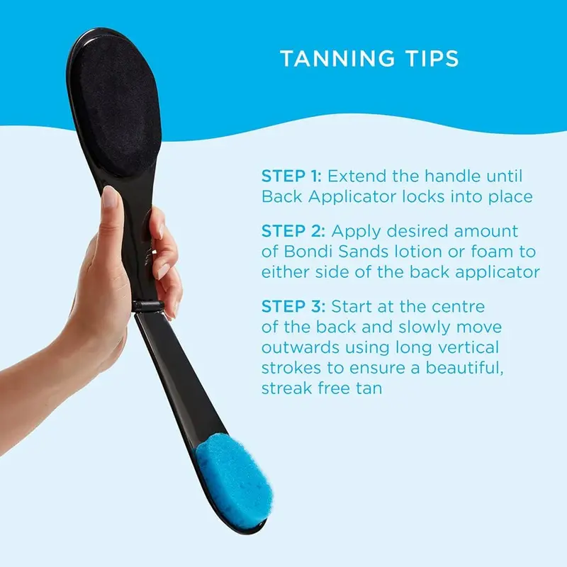 Bondi Sands Self-Tanning Back Applicator | Durable, Reusable Application Tool Applies Self Tan to Hard-to-Reach Areas for a Flawless, Streak-Free Look | Includes 1 Applicator and 3 Replacement Pads 1