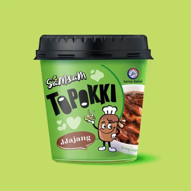 Samsam Tteokbokki, Topokki Korean Sam Sam Rose Toppokki Rice Cake - Taste Korean Food, Instant Toppokki Snack & Gift Rice Cakes, Ready-to-Eat Snack, Authentic Korean Street Food,Chewy Texture, Easy Meal or Snack, Ideal for K-Food Lovers Instant 4