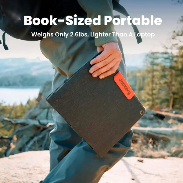 Jackery SolarSaga 40 Mini Solar Panel, Book-Sized Foldable Solar Charger for Phones, Portable Solar Panels with USB-C & USB-A Ports,I P68 Waterproof Rated, for Hiking, Camping and Off-Grid Living 6