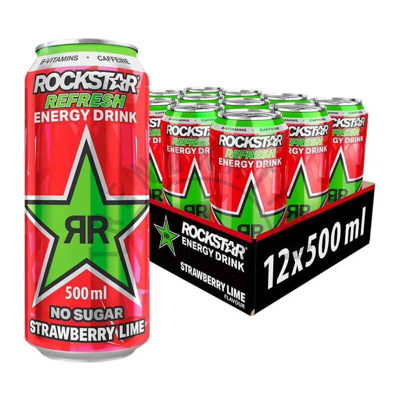 Rockstar Energy Drink Energy & Mental Caffeine Vitamin B Boost 12 x 500ml 2