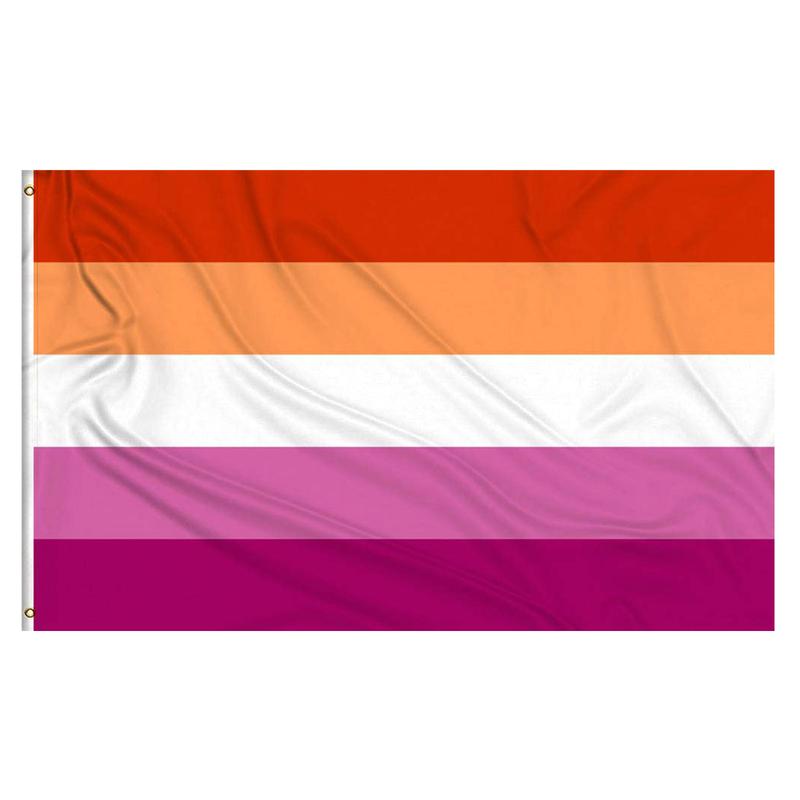 iPEAK Lesbian Flag - LGBTQ+ Pride Flag for Parties, Festivals, and Celebrations - Large 3x5 Feet Flag - 90x150 cm - Banners Sunset Lesbian Pride Flags Lightweight 7