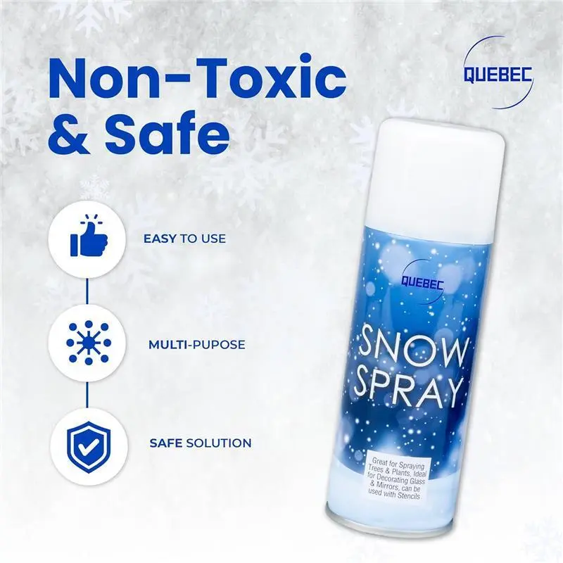Quebec Artificial Snow Spray Set of 2 Cans – Ideal For Decorating Christmas Trees, Windows, Glasses, Wreaths Or Simply Having Fun With The Friends - Unleash Winter Magic In Any Season – (85 Ml Can) Tapestry Gifts Decorative Fruit 3