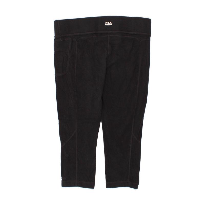 Pre-Owned Vintage FILA Womens Capri Leggings UK 10 Small  Black Cotton 2