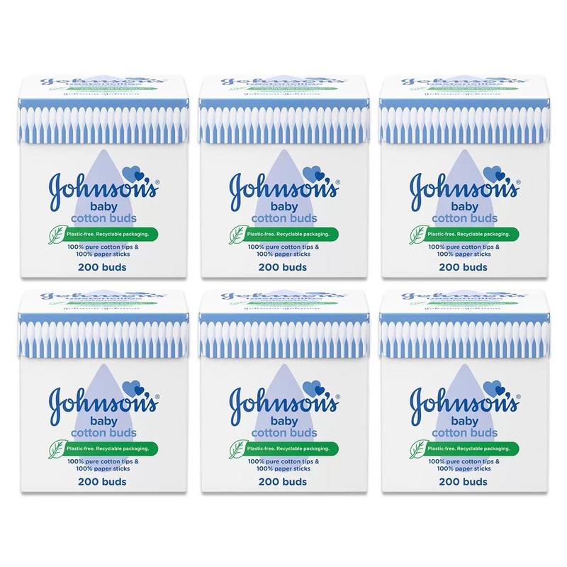 Johnson's Cotton Buds, 3,6 x 200 Pack Infant Toddler Girls Baby Boys Newborn 2