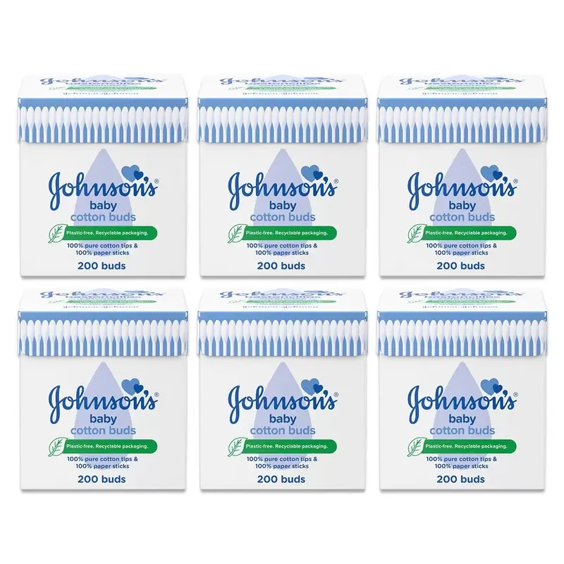 Johnson's Cotton Buds, 3,6 x 200 Pack Infant Toddler Girls Baby Boys Newborn 2