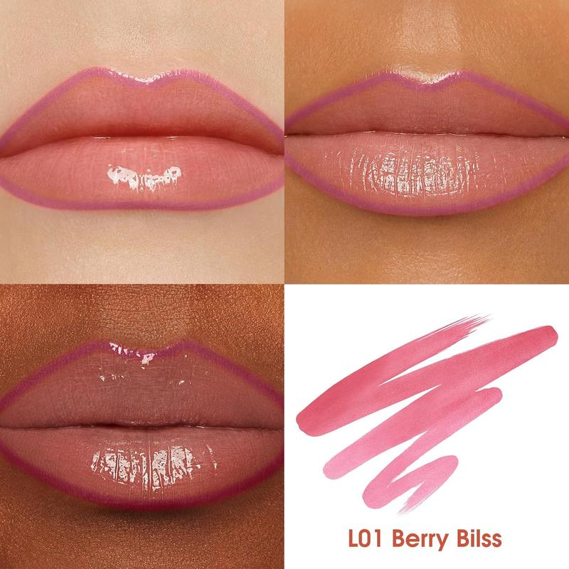 Cilrofelr Peel Lip Liner Set - Rose Shade, Waterproof & Smudge-Proof Matte Lip Liners - 3 Colors Gift Makeup for Girls - Eyeliner, Lipliner 6