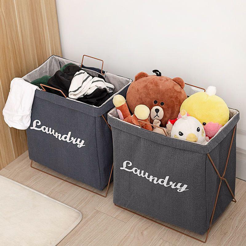 AceHome Waterproof Foldable Laundry Storage Basket foldable with handle 4