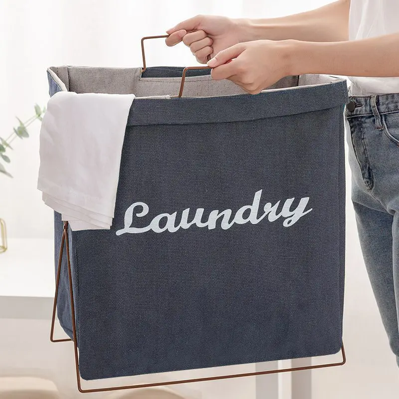 AceHome Waterproof Foldable Laundry Storage Basket foldable with handle 5