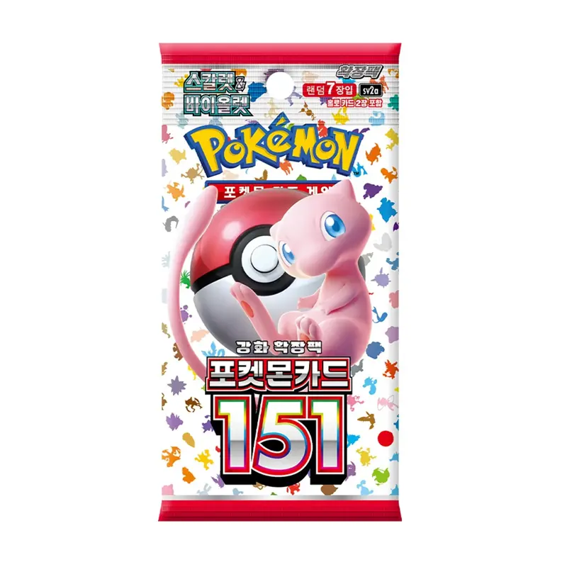 Pokemon 151 Korean Pokemon Cards TCG Booster Pack - 7 Trading Cards