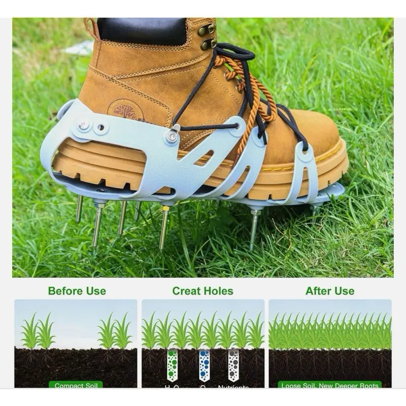 Lawn Aerator Toe up Shoe Covers with Spikes Disposable