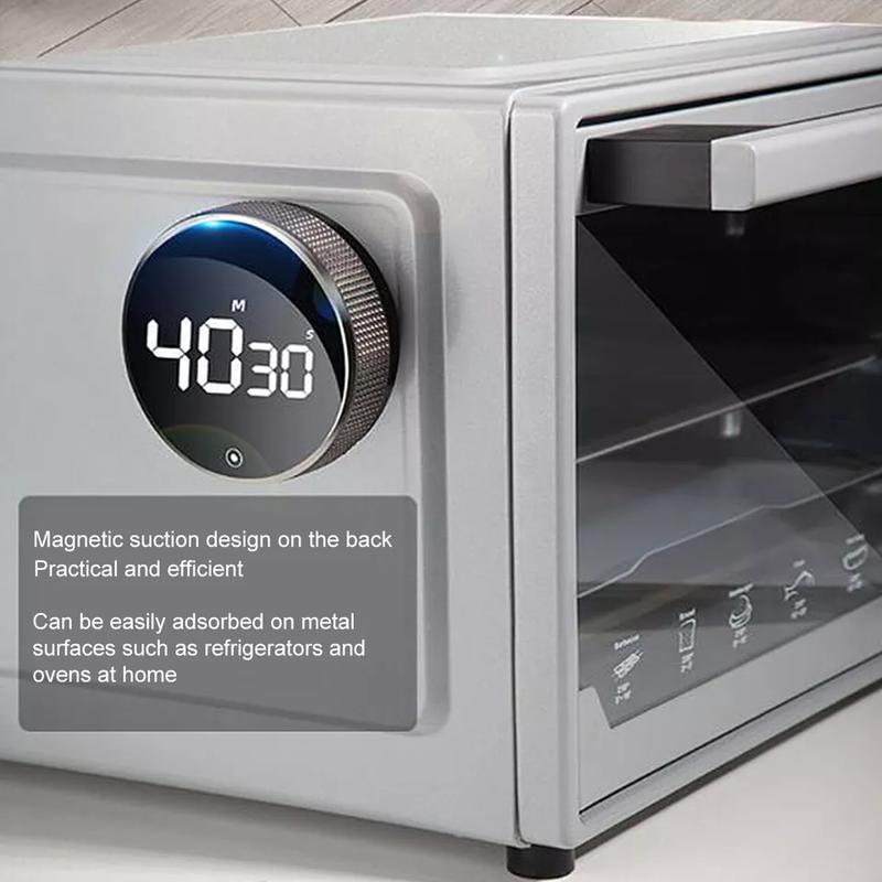 LED Digital Magnetic Countdown Alarm Clock Study Stopwatch Kitchen Timer Cooking Metal Set Utensils 2