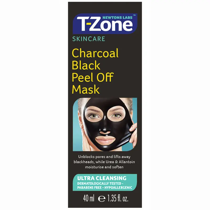 T-Zone Charcoal Black Peel-Off Mask 40 ml - Skincare Comfort Cleansing Hypoallergenic Skin Repair Pore Radiant Soothing 0