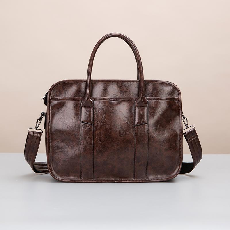 Product Introduction of Custom Design Business Laptop Waterproof Computer Handbag Men Shoulder Cross Body Bag Vintage Men's Briefcase 12