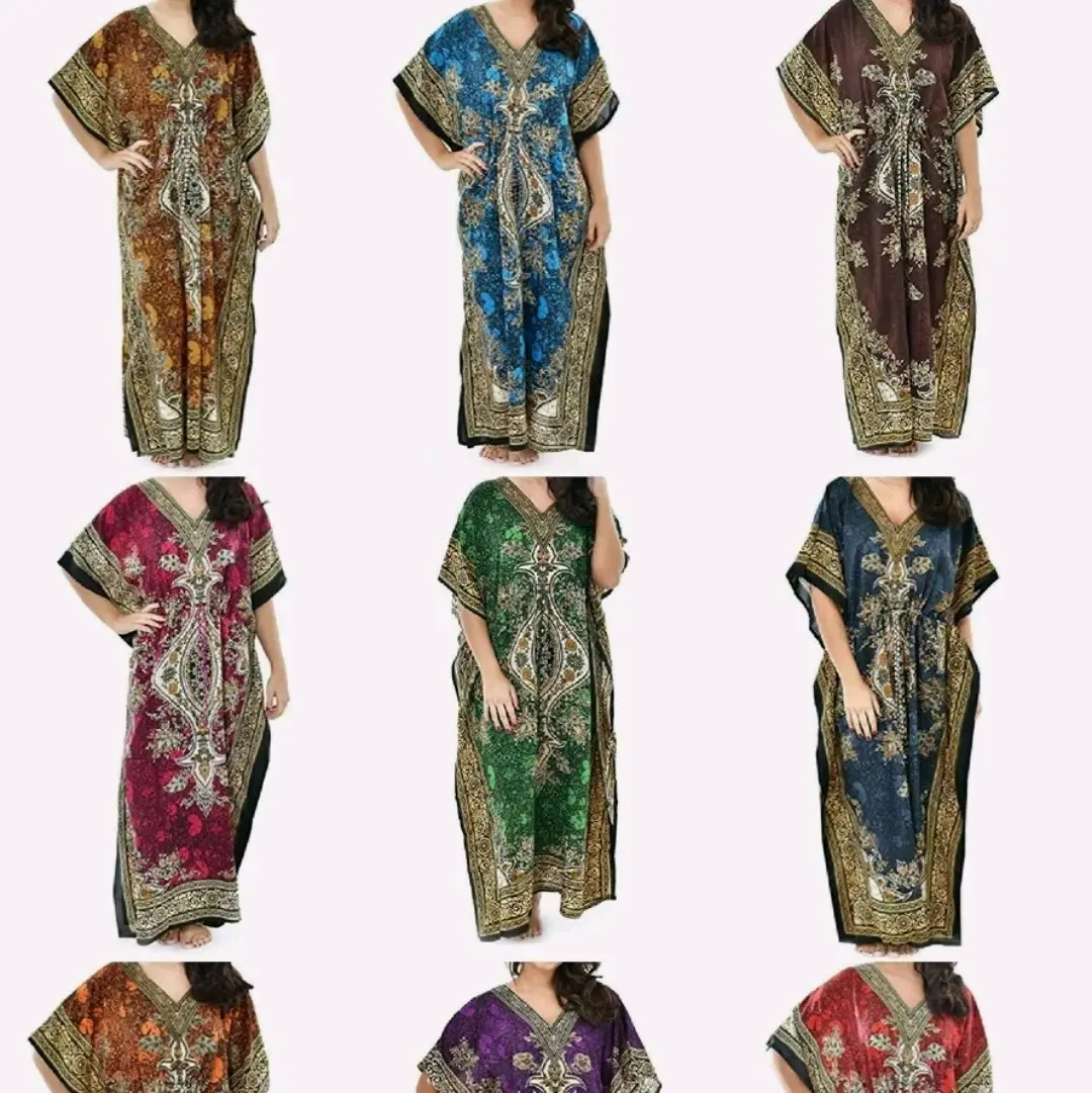 Holiday Kaftan Dress Uk Size 12-24 Casual