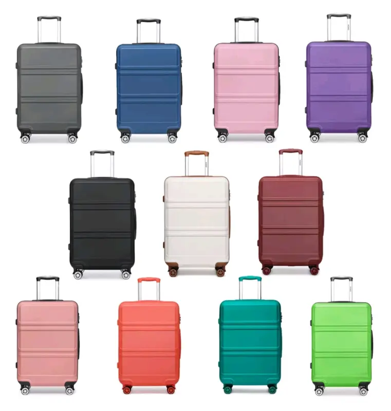 Kono 20 Inch Lightweight Suitcase Spinner 4 Wheels Luggage Trolley Travel Case built-in organizer 4 wheels 360 rotation multifunctional 0