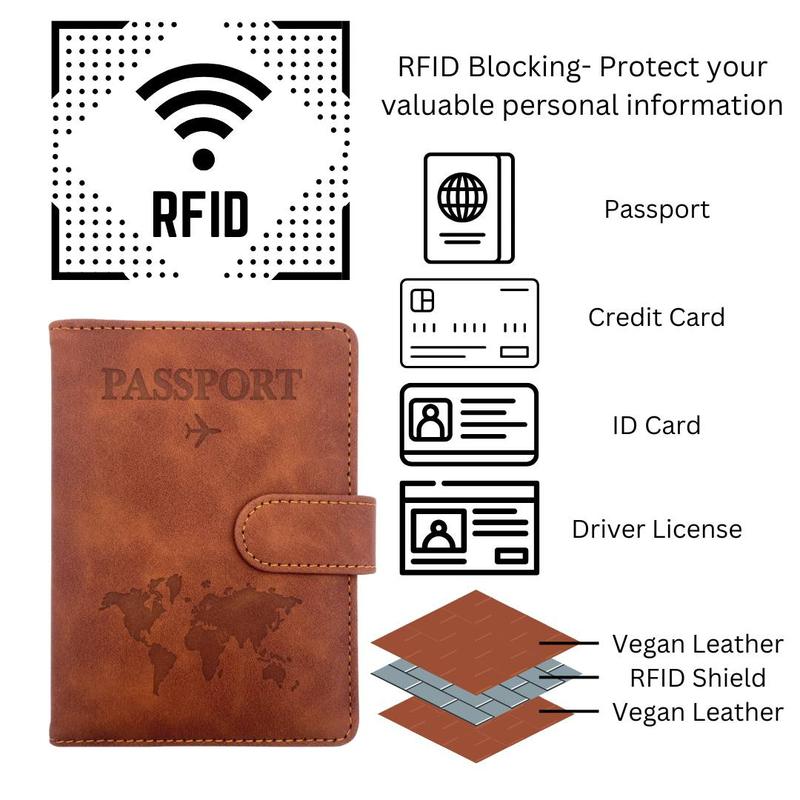 BRELIE RFID Blocking Passport Wallet with Magnetic Strap – The Ultimate Travel Companion (Black) 1