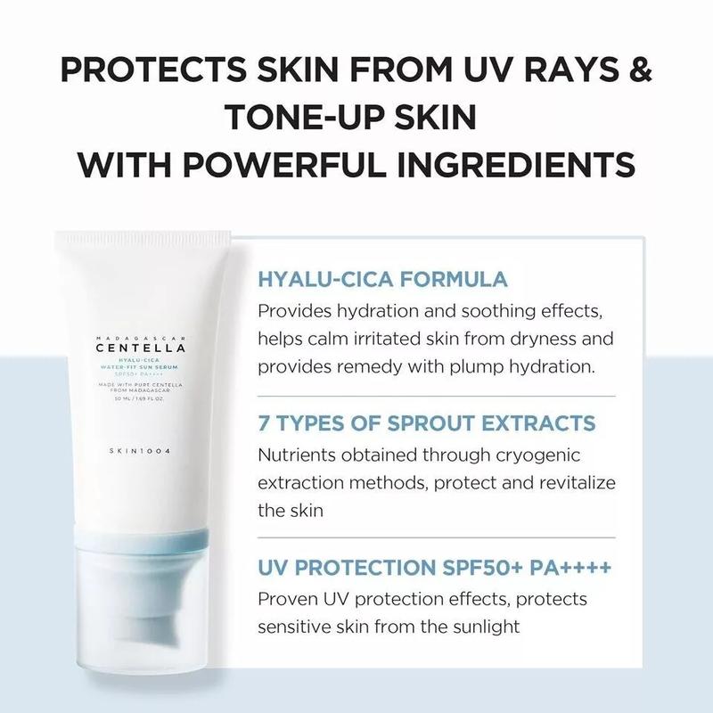 SKIN1004 Centella Hyalu-Cica Water-Fit Sun Serum SPF50+ PA++++ 50ml Facial Moisture 4