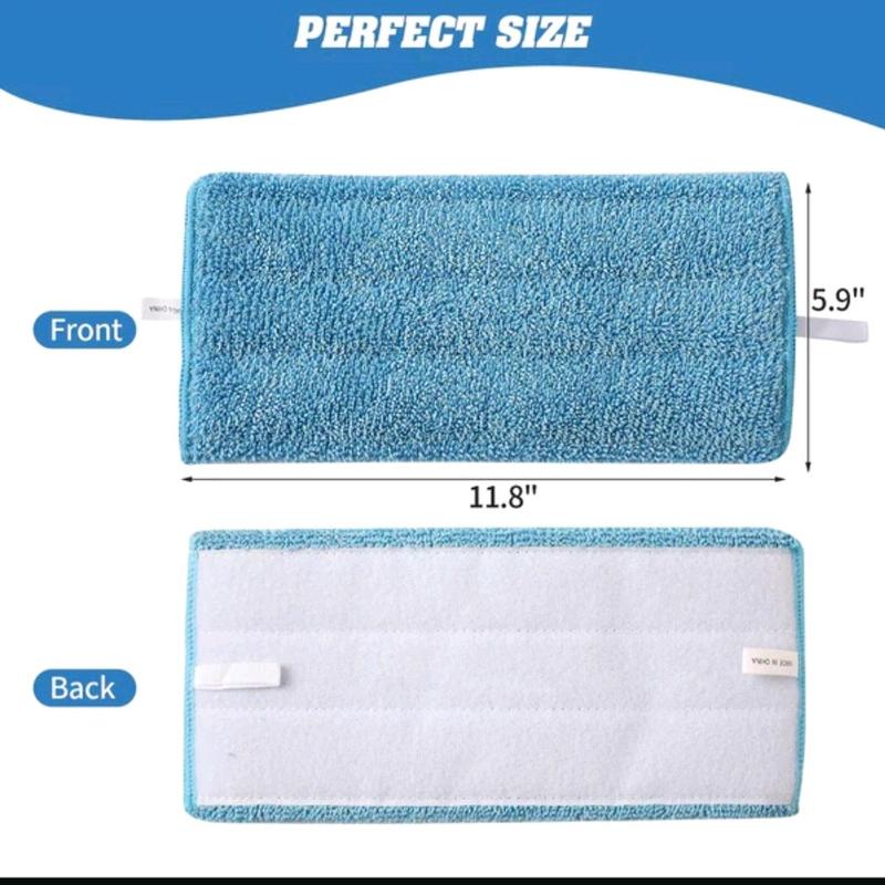 Gazeer 6pack Reusable Pads Compatible with Flash Power mop,Refill Pads for Flash Power mop - Washable Mop Pads for Wet and Dry Sweeping 2