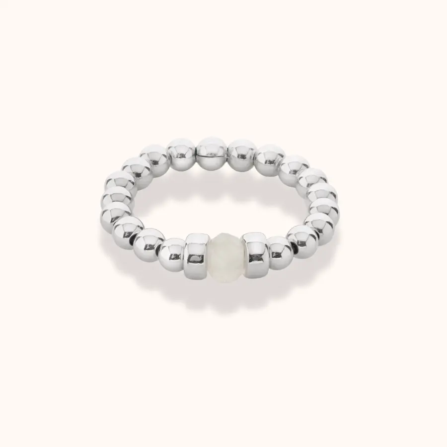 White Agate Ring