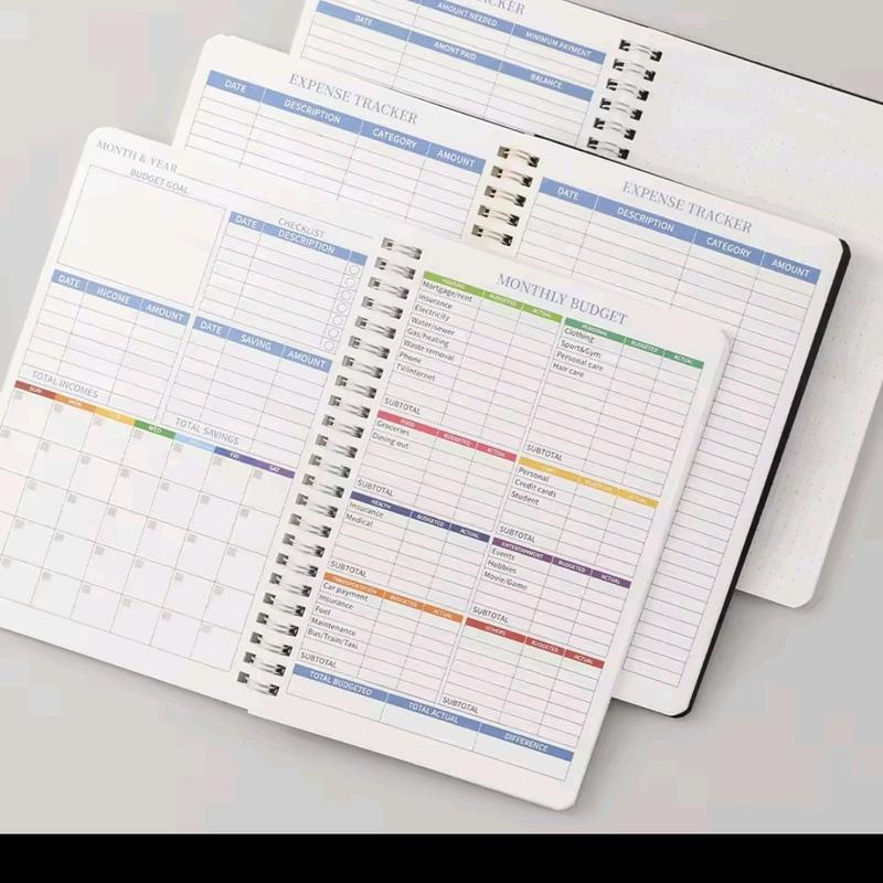 NEW IN: A6 Monthly Budget Planner & Tracker with Fine Line Coloured Pens - Black. 3