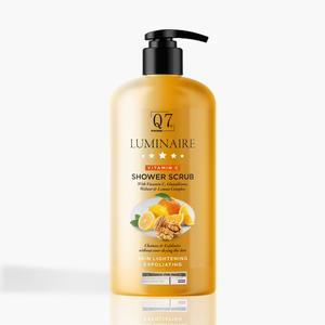 Q7 Paris Luminaire Vitamin C Skin Lightening Shower Scrub with Glutathione, Walnut & Lemon Complex – 750ml Body Care Cleanser Skin Care Cosmetic